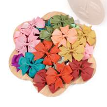 bilicaca 40pcs Random Color Candy-Colored Bowknot Hair Clips For Children, Holidays, Girls, Ponytail, Side Clips, Baby Hair Accessories - Multicolor - View 2