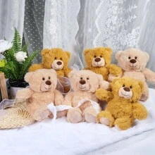 Benben泰迪熊填充動物,6入組,泰迪熊批發,10英寸小熊毛絨玩具,適用於兒童,男孩,女孩生日禮物,baby Shower裝飾,聖誕節禮物,感恩節,復活節和情人節 - 棕色 - 查看 3