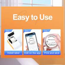 DETONGER DP26 Pink Portable Label Printer Wireless Use For Home Commercial Multifunction Mini Handheld Barcode Price Self-Adhesive Thermal Label Paper Smart Printer Happy Mother's Day Gift - Pink - View 3