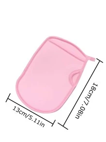 Exfoliating Glove Mitt, 1pc Shower Bath Body Wash Cleaner Scrubber Gloves Dead Skin And Dirt Remover For Body, Korean Body Exfoliator Sponge Loofah For Women Men, Bath And Body Works, Living Room Home Bedroom Bathroom House Decor, Travel Stuff, Wedding, Party, Birthday, Gifts For Men Mom Dad Friends, New Years, Accessories, Funny Gift - Pink - View 3