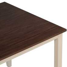 MERAX 5 Piece Dining Table Set Industrial Wooden Kitchen Table And 4 Chairs For Dining Room - 棕色+小屋白 - 查看 9