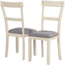 MERAX 5 Piece Dining Table Set Industrial Wooden Kitchen Table And 4 Chairs For Dining Room - 棕色+小屋白 - 查看 10