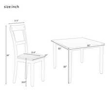 MERAX 5 Piece Dining Table Set Industrial Wooden Kitchen Table And 4 Chairs For Dining Room - 棕色+小屋白 - 查看 6