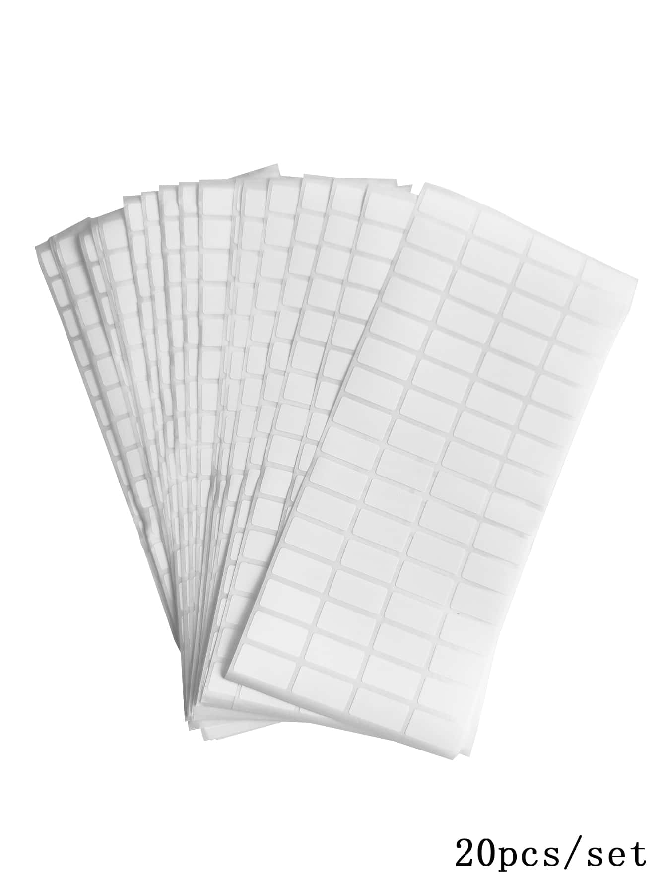 1set/1200pcs Self-Adhesive Storage Classification Stickers For DIY Blank Labels, Can Be Written Back To School - White - View 1