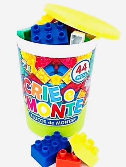Blocos de Montar Crie e Monte 44 Peças Mini Toys