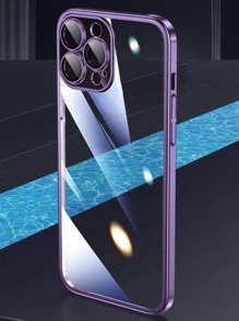 1 Stück lila stoßfester Handyhülle mit Linsen-Schutz, elektrolysierter transparenter Handyhülle mit staubdichtem Netz, kompatibel mit Apple iPhone 16 Pro/16 Pro Max/16 Plus/16/15 Pro/15 Pro Max/15 Plus/15/14 Pro/14 Pro Max/14 Plus/14/13 Pro/13 Pro Max/13/12 Pro/12 Pro Max/12/11 Pro Max/11/11 Pro/XS Max/XR/XS/X