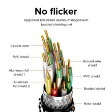 4K/60Hz連接線-HDMI高速HDMI2.0高清數據線合金適用於 - 黑色 - 查看 5