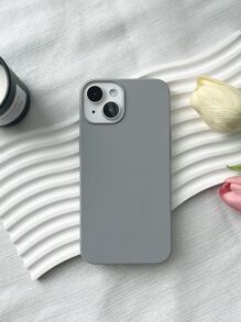 Silicone Phone Case Apple Basic Phone Cases Plain Phone Case Compatible With IPhone 11,IPhone 13,IPhone 14 Pro Max Waterproof Shockproof Anti-Fall Scratch Resistant - Grey - View 1