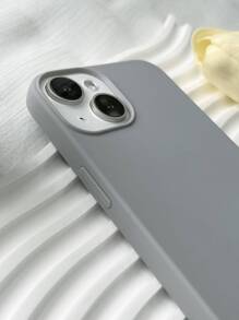 Silicone Phone Case Apple Basic Phone Cases Plain Phone Case Compatible With IPhone 11,IPhone 13,IPhone 14 Pro Max Waterproof Shockproof Anti-Fall Scratch Resistant - Grey - View 2