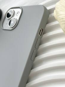 Silicone Phone Case Apple Basic Phone Cases Plain Phone Case Compatible With IPhone 11,IPhone 13,IPhone 14 Pro Max Waterproof Shockproof Anti-Fall Scratch Resistant - Grey - View 4