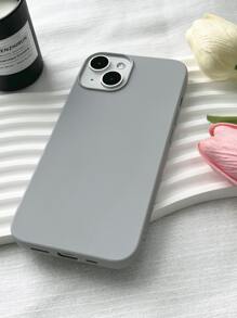 Silicone Phone Case Apple Basic Phone Cases Plain Phone Case Compatible With IPhone 11,IPhone 13,IPhone 14 Pro Max Waterproof Shockproof Anti-Fall Scratch Resistant - Grey - View 6
