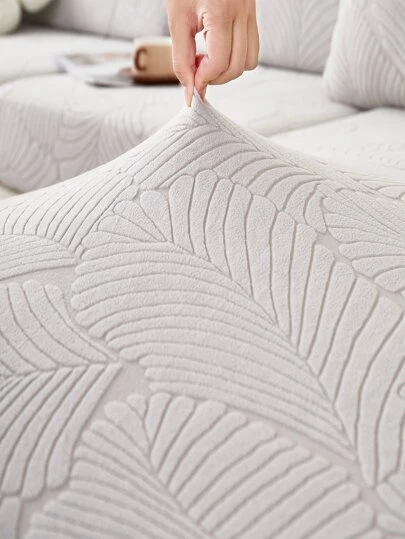 1pc彈性沙發套,有大型浮雕葉子,防塵防刮花,全包圍通用四季套(單個尺寸1件,2個尺寸需要2件)