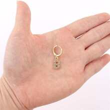 1 đôi Ban đầu Hoa tai Thời trang nữ Lát sân CZ Lá thư Hoa tai Đối với phụ nữ - Vàng - Xem 5