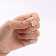 1 đôi Ban đầu Hoa tai Thời trang nữ Lát sân CZ Lá thư Hoa tai Đối với phụ nữ - Vàng - Xem 4