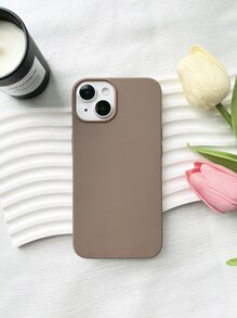 Plain Phone Case - Coffee Brown - View 1