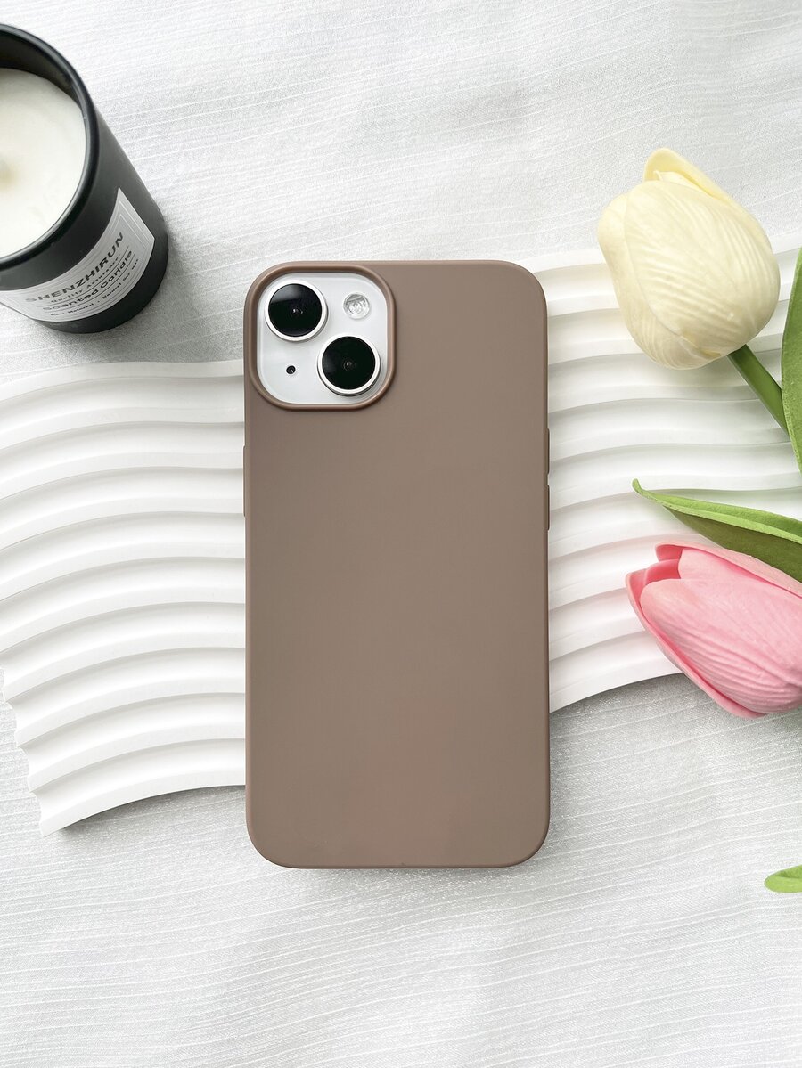 Plain Phone Case - Coffee Brown - View 1