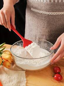 1 pieza Mini raspador de silicona de unicolor, herramienta de cocina, herramienta de hornear de color aleatorio, raspador de aguacate de unicolor multifuncional, raspador de crema para pasteles, raspador resistente al calor 230°C, raspador de mezcla - Color aleatorio - Ver 8