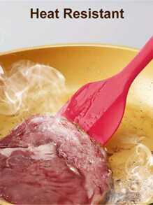 1 pieza Mini raspador de silicona de unicolor, herramienta de cocina, herramienta de hornear de color aleatorio, raspador de aguacate de unicolor multifuncional, raspador de crema para pasteles, raspador resistente al calor 230°C, raspador de mezcla - Color aleatorio - Ver 6