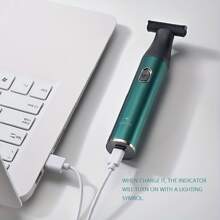 4 合 1 男士和女士電動毛髮修剪器刮鬍刀套裝,usb 充電防水刮鬍刀,適用於眉毛、鼻子、臉部、腿部、腋下、便攜式除毛器、個人護理工具 - 墨綠色 - 查看 6