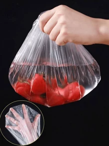 200pcs Thickened PE Plastic Food Wrap Bag For Fruits - White - View 5