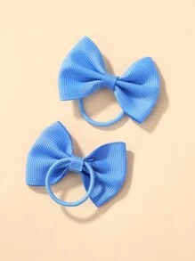 20 Dây Buộc Tóc Nơ Màu Đơn Giản Và Đa Năng Cho Trẻ Em - Nhiều màu - Xem 4