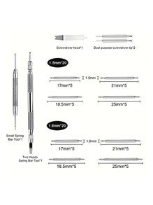 Un Conjunto De Herramientas Prácticas Para La Reparación De Relojes - Plateado - Ver 7