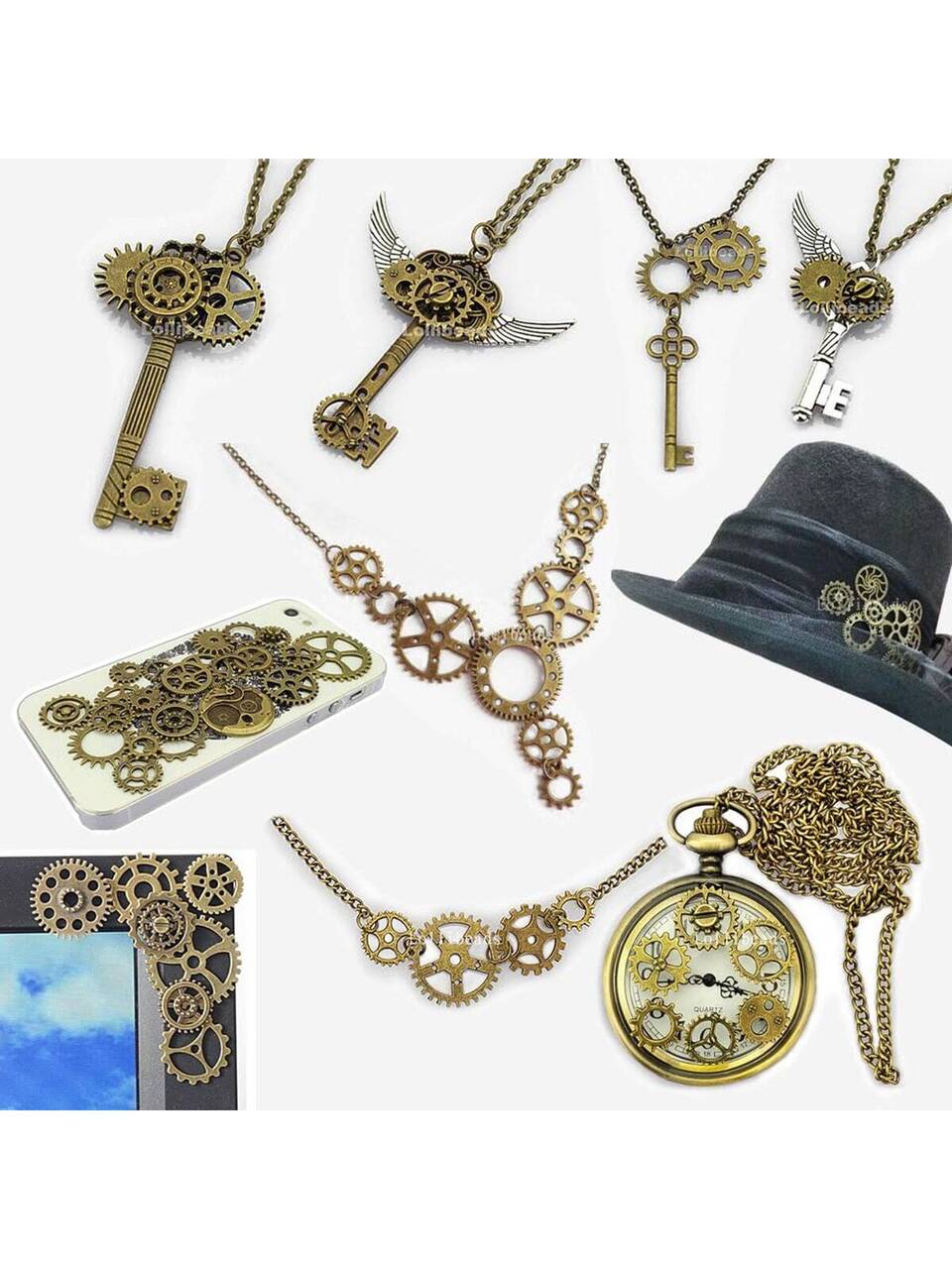 1bag Random Mix Steampunk Zinc Alloy Gear DIY Pendant  DIY Jewelry Artwork Craft Accessories