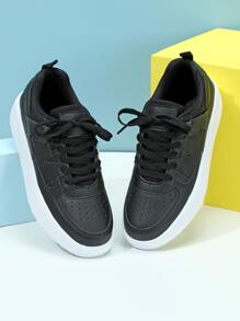 Zapatillas deportivas de moda adecuado para cualquier ocasión - Blanco y Negro - Ver 4