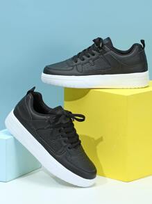 Zapatillas deportivas de moda adecuado para cualquier ocasión - Blanco y Negro - Ver 1