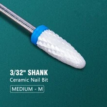 電動指甲鑽頭美甲打磨,磨光,除去死皮,去甲油頭,去除剪切器位於家庭美容沙龍的指甲油刀片 - 藍色 - 查看 7