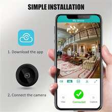 A9 Camera 2.4g Wireless Network 1080hd High-Definition Wifi Sports Dv Camera, Security Home Monitoring - White - View 1