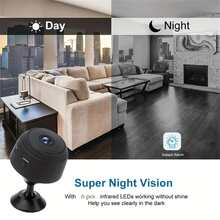 A9 Camera 2.4g Wireless Network 1080hd High-Definition Wifi Sports Dv Camera, Security Home Monitoring - White - View 4