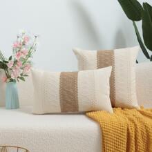 1入組波西米亞風格流蘇枕套 - 白色 - 查看 3