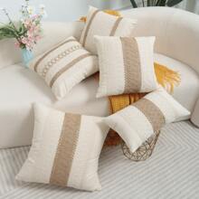 1入組波西米亞風格流蘇枕套 - 白色 - 查看 6