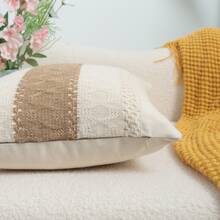 1入組波西米亞風格流蘇枕套 - 白色 - 查看 5