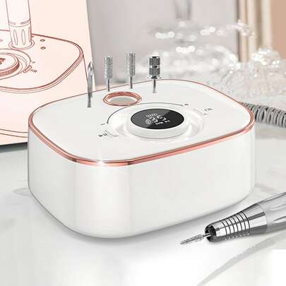 35000RPM Electric Nail Drill, With LCD Display, Rechargeable Manicure Machine, For Gel Polish Art Salon Tool