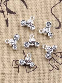 20 cái 3D Đáng yêu Quả bí ngô Ô tô/xe hơi Màu bạc Màu sắc Mặt dây chuyền Đồ cổ Làm Thủ công Thủ công mỹ nghệ DIY Đồ trang sức - Màu Bạc Cổ - Xem 1