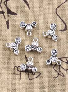 20 cái 3D Đáng yêu Quả bí ngô Ô tô/xe hơi Màu bạc Màu sắc Mặt dây chuyền Đồ cổ Làm Thủ công Thủ công mỹ nghệ DIY Đồ trang sức - Màu Bạc Cổ - Xem 2