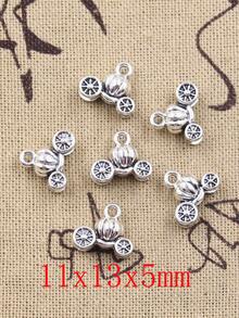 20 cái 3D Đáng yêu Quả bí ngô Ô tô/xe hơi Màu bạc Màu sắc Mặt dây chuyền Đồ cổ Làm Thủ công Thủ công mỹ nghệ DIY Đồ trang sức - Màu Bạc Cổ - Xem 3