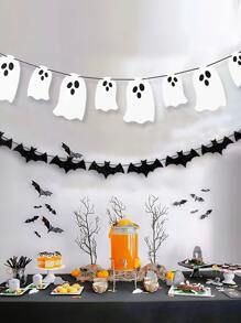 1pc 400cm Halloween Paper Hanging Decoration - Silver - View 2