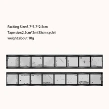 1 pieza Película diseño Cinta washi para bala Diario - Blanco y Negro - Ver 1