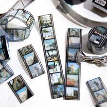 1 pieza Película diseño Cinta washi para bala Diario - Blanco y Negro - Ver 2