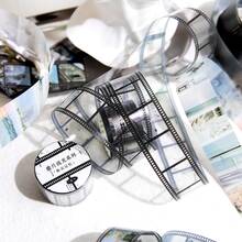 1 pieza Película diseño Cinta washi para bala Diario - Blanco y Negro - Ver 4