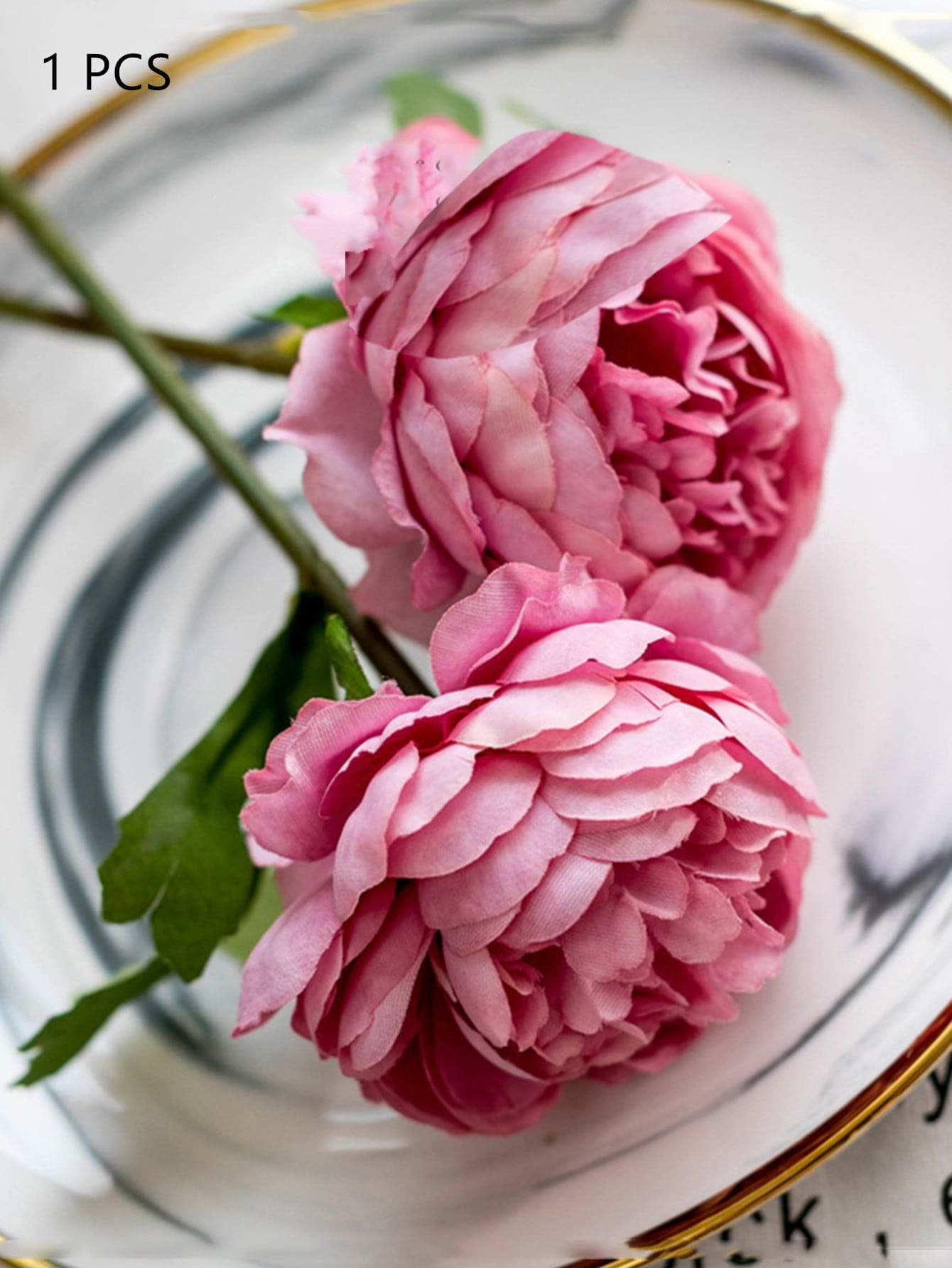 1 Nhân Tạo Hoa Đơn Giản Bằng Nhựa Hoa Giả Cho Đám Cưới, Trang Trí Nhà Cửa - Màu đỏ tím - Xem 1