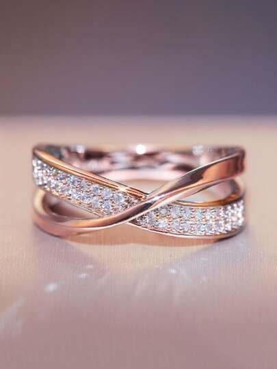 1 PC Gorgeous Cubic Zirconia Ring For Women For Wedding Engagement Party Jewelry Valentine's Day Gift Valentines,Mom,Mother,Mother's Day,Gift