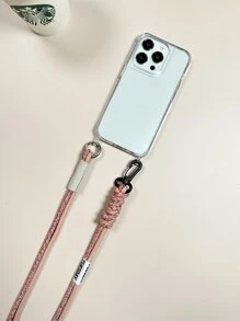 Apple With Phone Charm Clear Phone Case With Lanyard Waterproof Shockproof Anti-Fall Scratch Resistant - Clear - View 1