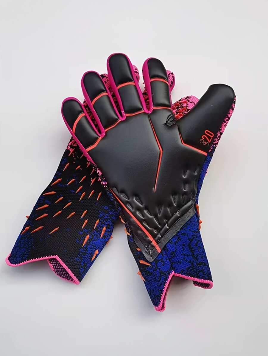 足球守門員手套成年人遊戲加厚耐磨透氣乳膠足球手套 - 紅色 - 查看 1