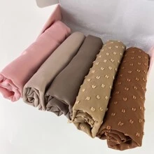 1盒混合雪紡頭巾套裝,包括5入組頭巾和2入組髮夾女士頭巾套裝 - 駝色 - 查看 5