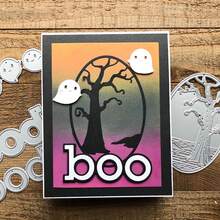 1 pieza inglés palabra de metal acero carbono Cuchillo Molde para DIY realce con corte - Plateado - Ver 4