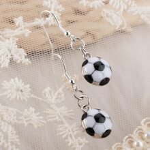 英式足球吊墜耳環,完美禮品適用於足球戀人或者粉絲